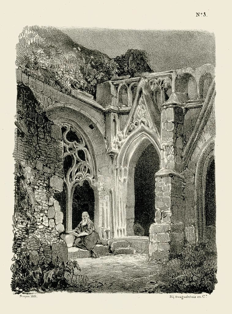 Monaco nel cortile di un monastero - Rijksmuseum Amsterdam